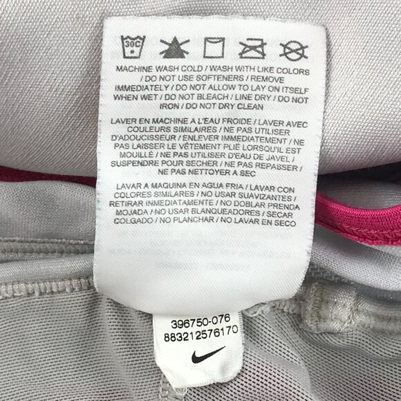 Nike Dri-Fit Racerback Sports Bra Gray with Pink Trim Size M - Picture 9 of 9